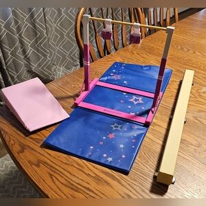 American Girl Doll Gymnastics Set - Blue and Pink